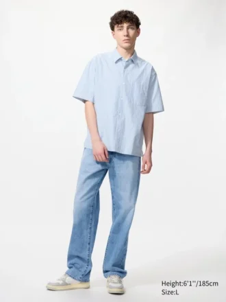 Unisex Seersucker Shirt | Short Sleeve | Striped