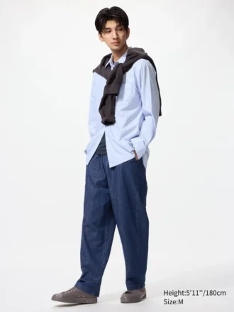 Unisex Stretch Easy Ankle Pants | Denim