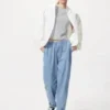 Unisex Stretch Easy Ankle Pants | Denim