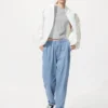 Unisex Stretch Easy Ankle Pants | Denim