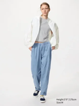 Unisex Stretch Easy Ankle Pants | Denim