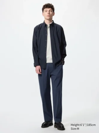 Unisex Stretch Easy Ankle Pants | Seersucker