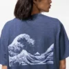 Unisex Ukiyo-E Blue Ut Graphic T-Shirt