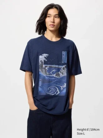 Unisex Ukiyo-E Blue Ut Graphic T-Shirt