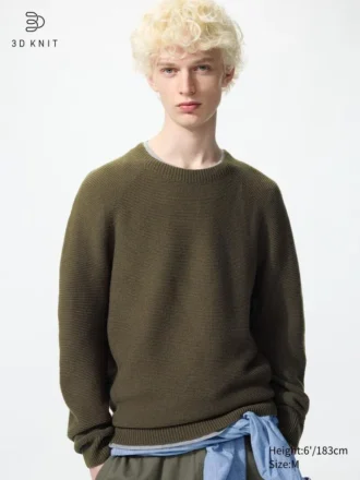 Unisex Washable 3D Knit Sweater