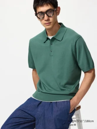 Unisex Washable Knitted Polo Sweater | Short Sleeve