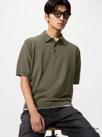 Unisex Washable Knitted Polo Sweater | Short Sleeve