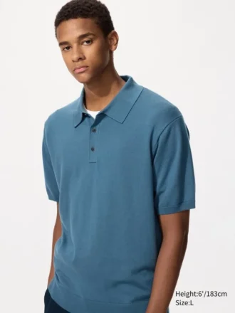 Unisex Washable Knitted Polo Sweater | Short Sleeve