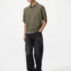 Unisex Washable Knitted Polo Sweater | Short Sleeve