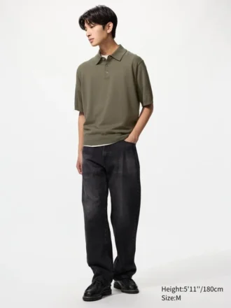 Unisex Washable Knitted Polo Sweater | Short Sleeve
