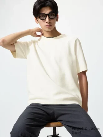 Unisex Washable Milano Ribbed Knitted T-Shirt