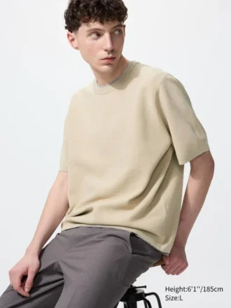 Unisex Washable Milano Ribbed Knitted T-Shirt