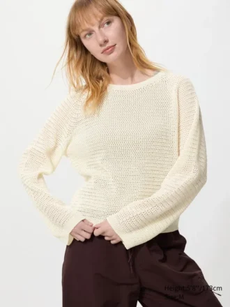 Women’s 3D Knit Mesh Sweater