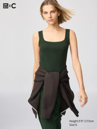 Women’s 3D Knit Ribbed Sleeveless Sweater