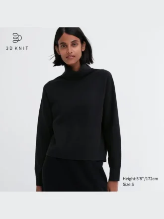 Women’s 3D Knit Souffle Yarn Long-Sleeve Sweater