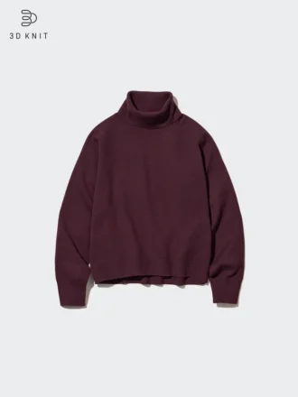 Women’s 3D Knit Souffle Yarn Long-Sleeve Sweater