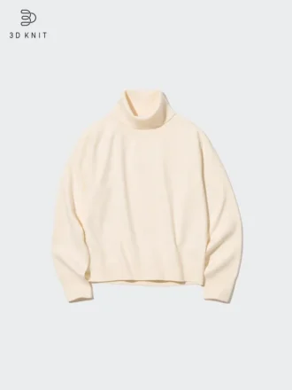 Women’s 3D Knit Souffle Yarn Long-Sleeve Sweater