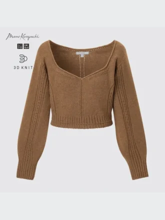 Women’s 3D Knit Volume Long Sleeve Sweater