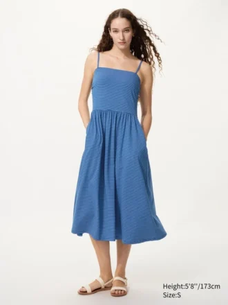 Women’s Airism Cotton Camisole Bra Dress | Stripe