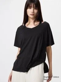 Women’s Airism Relaxed V-Neck T-Shirt | 2 Way