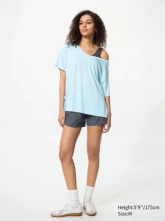Women’s Airism Relaxed V-Neck T-Shirt | 2 Way