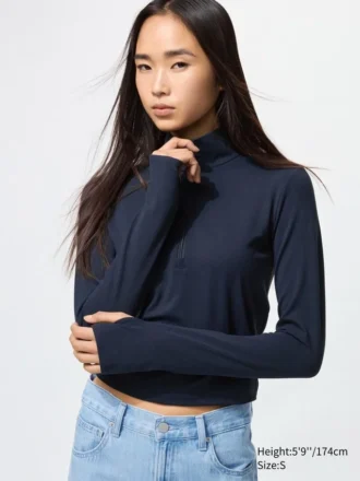 Women’s Airism Soft Half-Zip T-Shirt