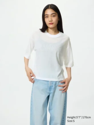 Women’s Babymonster Ut Cropped Graphic T-Shirt | Sheer