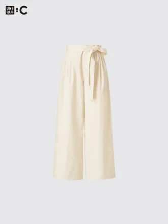 Women’s Belted Ankle Wide Pants