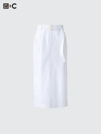 Women’s Belted Narrow Skirt | Striped