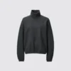 Women’s Brushed Jersey Turtleneck Long-Sleeve T-Shirt