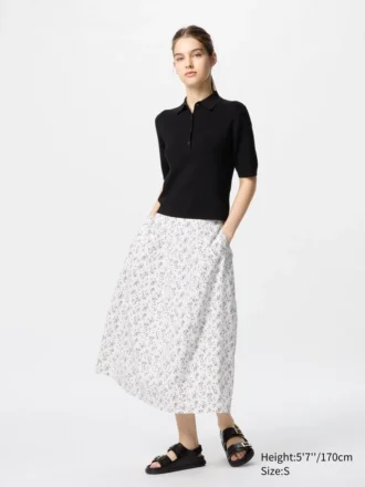 Women’s Cotton Cocoon Skirt | Printed
