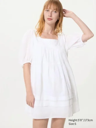 Women’s Cotton Dobby Mini Dress