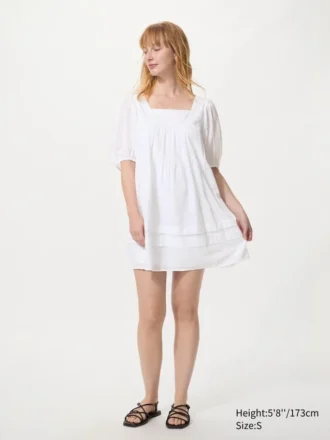 Women’s Cotton Dobby Mini Dress