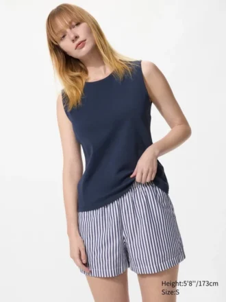 Women’s Cotton Easy Shorts | Stripe