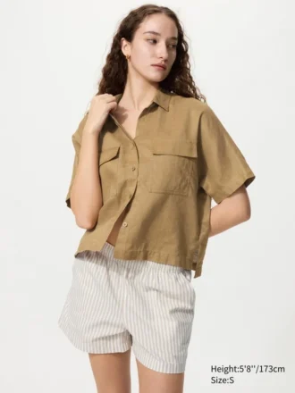 Women’s Cotton Easy Shorts | Stripe