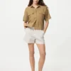 Women’s Cotton Easy Shorts | Stripe