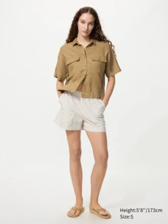 Women’s Cotton Easy Shorts | Stripe