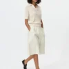 Women’s Cotton Pointelle Skipper Polo Sweater Women’s Cotton Pointelle Skipper Polo Sweater