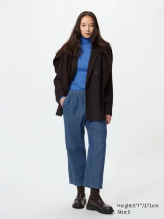 Women’s Cotton Relaxed Ankle Pants | Denim