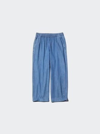 Women’s Cotton Relaxed Ankle Pants | Denim