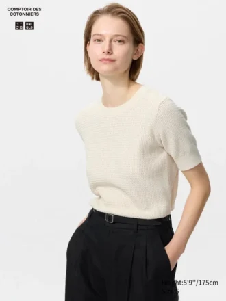 Women’s Cotton Short Sleeve Sweater