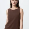 Women’s Crepe Jersey Boat Neck Bra Top
