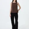 Women’s Crepe Jersey Boat Neck Bra Top