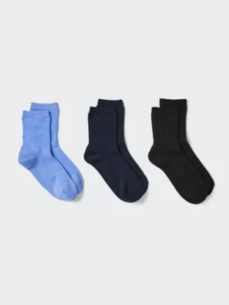 Women’s Crew Socks | 3 Pairs | Popcorn Knit