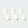 Women’s Crew Socks | 3 Pairs | Popcorn Knit