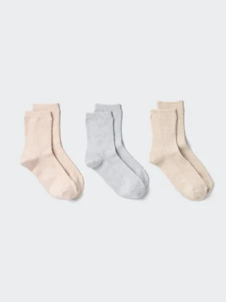 Women’s Crew Socks | 3 Pairs | Popcorn Knit