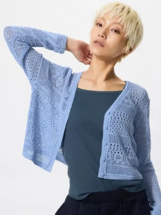 Women’s Crochet V-Neck Cardigan