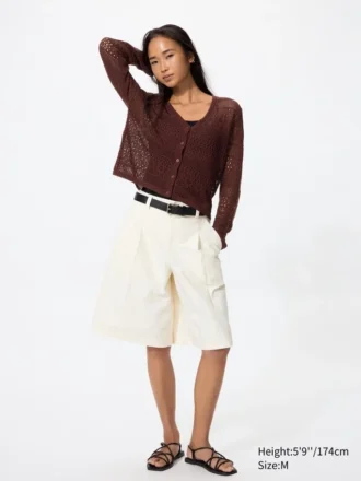 Women’s Crochet V-Neck Cardigan