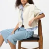Women’s Denim Boxy Shirt | Half Sleeve