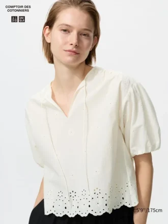 Women’s Embroidery Half Sleeve Blouse